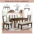 6 Piece Kitchen Dining Table Set, 60