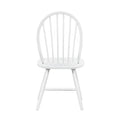 White Finish Side Chairs Set Of 2, Farmhouse Style Wooden Furniture Casual Dining Kitchen Traditional Windsor Back Chair White Dining Room Casual,Farmhouse Wingback Chair Wood