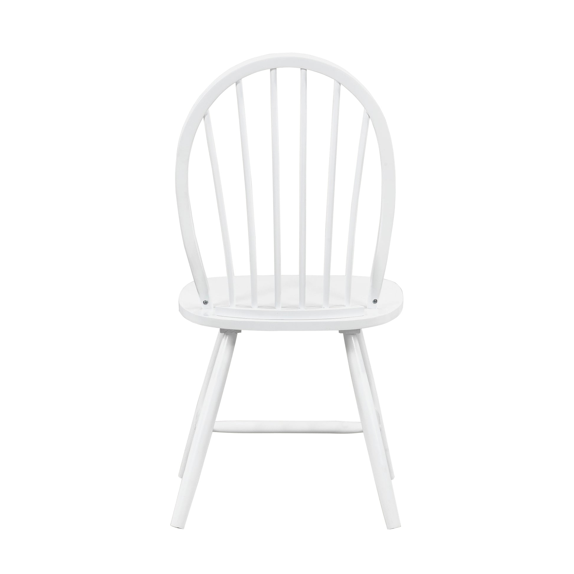 White Finish Side Chairs Set Of 2, Farmhouse Style Wooden Furniture Casual Dining Kitchen Traditional Windsor Back Chair White Dining Room Casual,Farmhouse Wingback Chair Wood