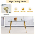 Modern Minimalist Rectangular Glass Dining Table For 4 6 With 0.31