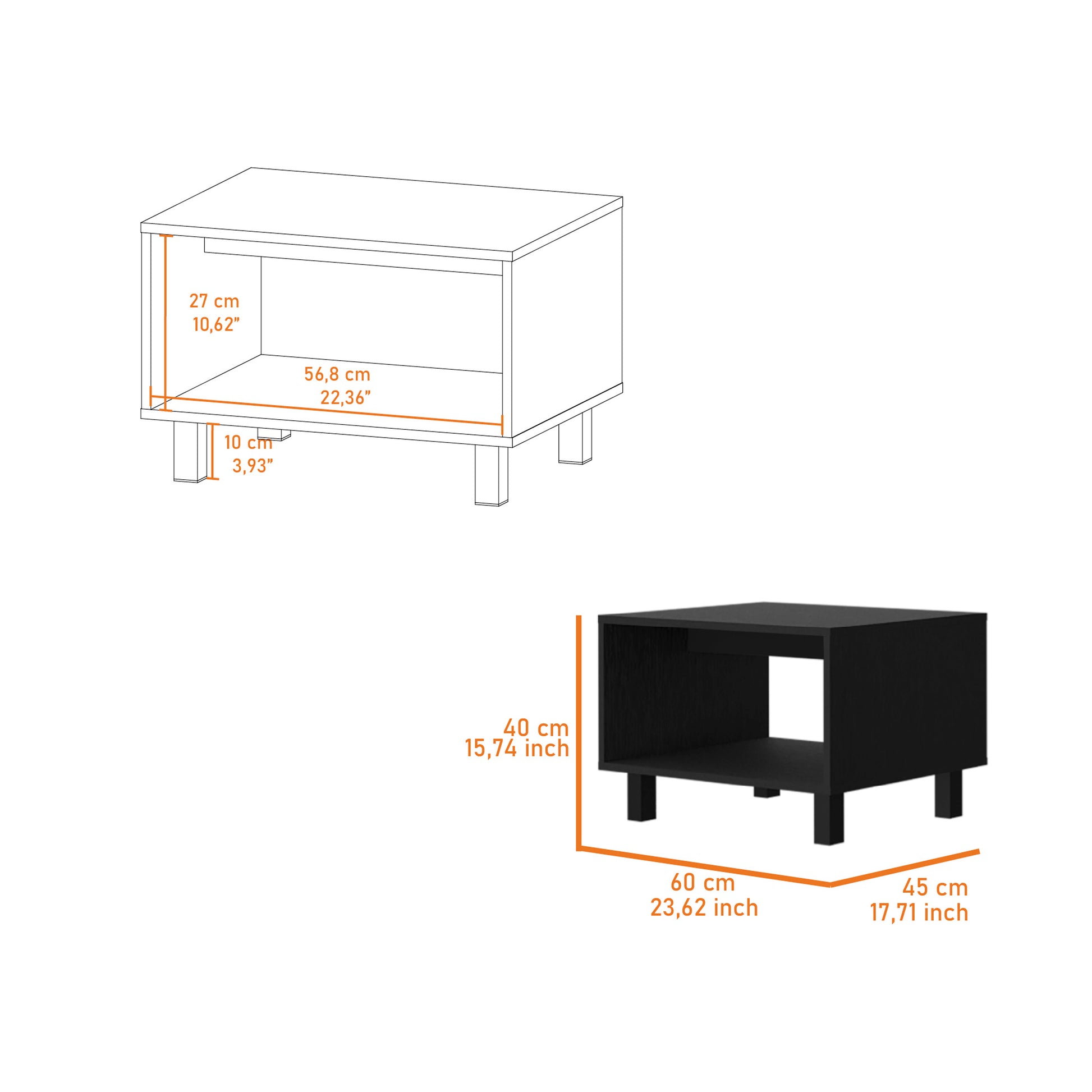 Hoven 2 Piece Living Room Set With Tv Rack And Coffee Table Black Primary Living Space 90 Inches Or Larger 90 Inches Or Larger Contemporary Pine 85 Inches Particle Board Engineered Wood