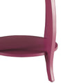 Purple Accent Table With Bottom Shelf Purple Primary Living Space Shelves Round Solid Wood Mdf