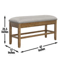 Grayson Counter Storage Bench With Dark Brown Dark Brown Wood