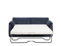 Modern Fabric 3 Seater Sofa Couch With Pullout Bed Blue Microfiber Metal Primary Living Space Soft Cushion Back Modern Eucalyptus Pillow Top Arms Foam Corduroy 2 Seat