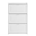 Shoe Storage Cabinet For Entryway With 3 Flip Drawers, Modern Shoe Organizer Cabinet, Free Standing Shoe Rack For Hallway, Living Room, White White Mdf