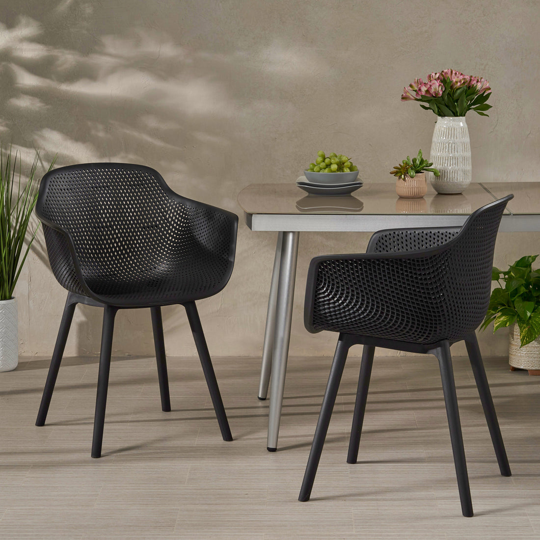 Lotus Chair Black Polypropylene