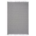 Naar Guros Collection 4X6 White Geometric Indoor Outdoor Area Rug White Polypropylene