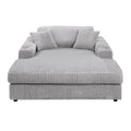Hilde Chaise W 2 Pillows, Beige Velvet Lv03681 Grey Upholstered 2 Seat