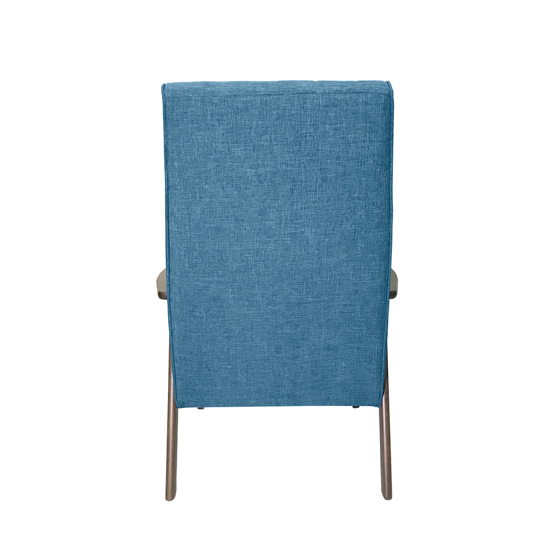 Accent Chair Blue Fabric