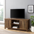 Classic Grooved Door Tv Stand For Tvs Up To 65