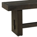 Distressed Walnut Armless Bench Distressed Brown Bedroom Transitional Rubberwood Wood