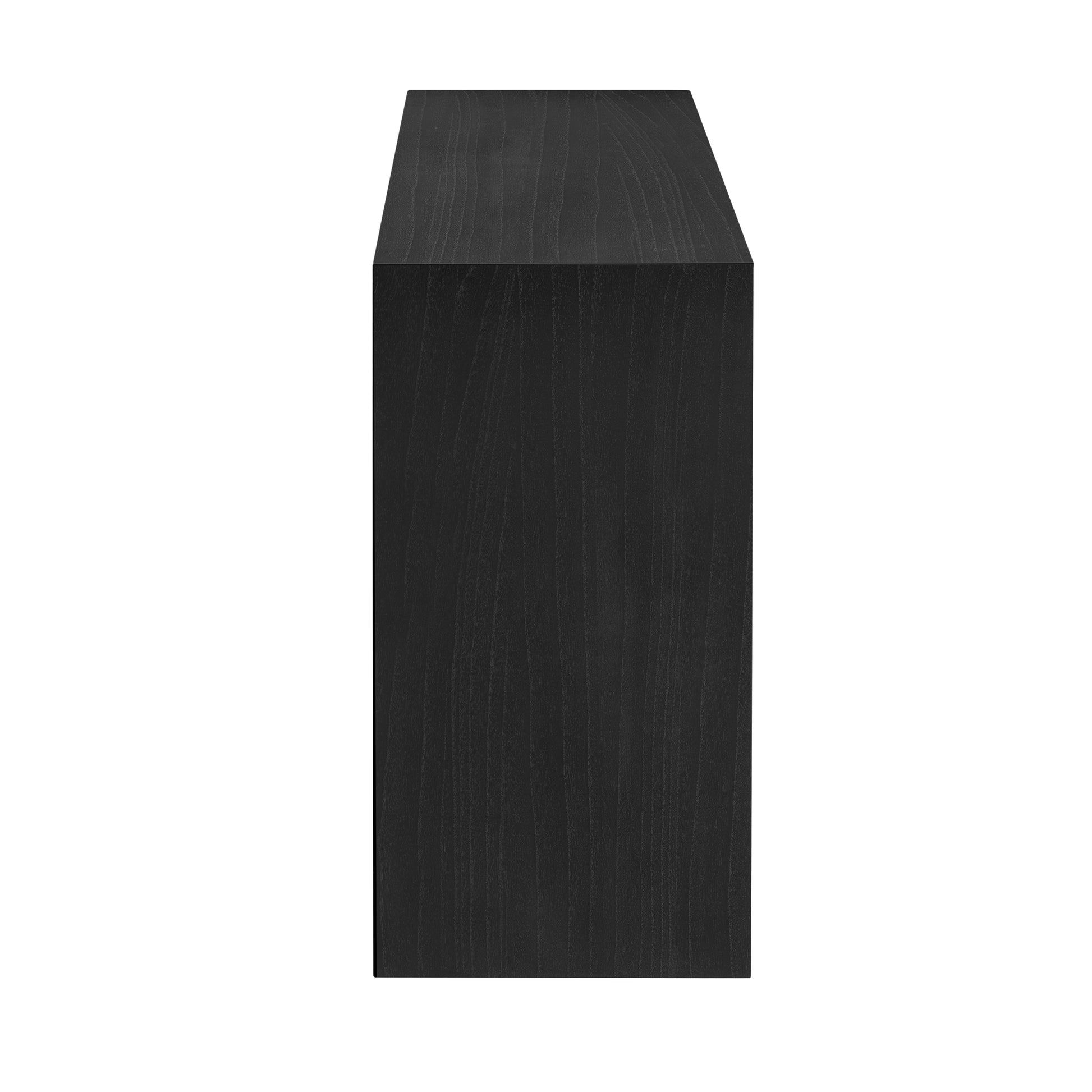 Modern Style Console Table Made Of Paulownia Solid Wood Veneer,Suitable For Foyer, Living Room, Or Entryway. Black Mdf