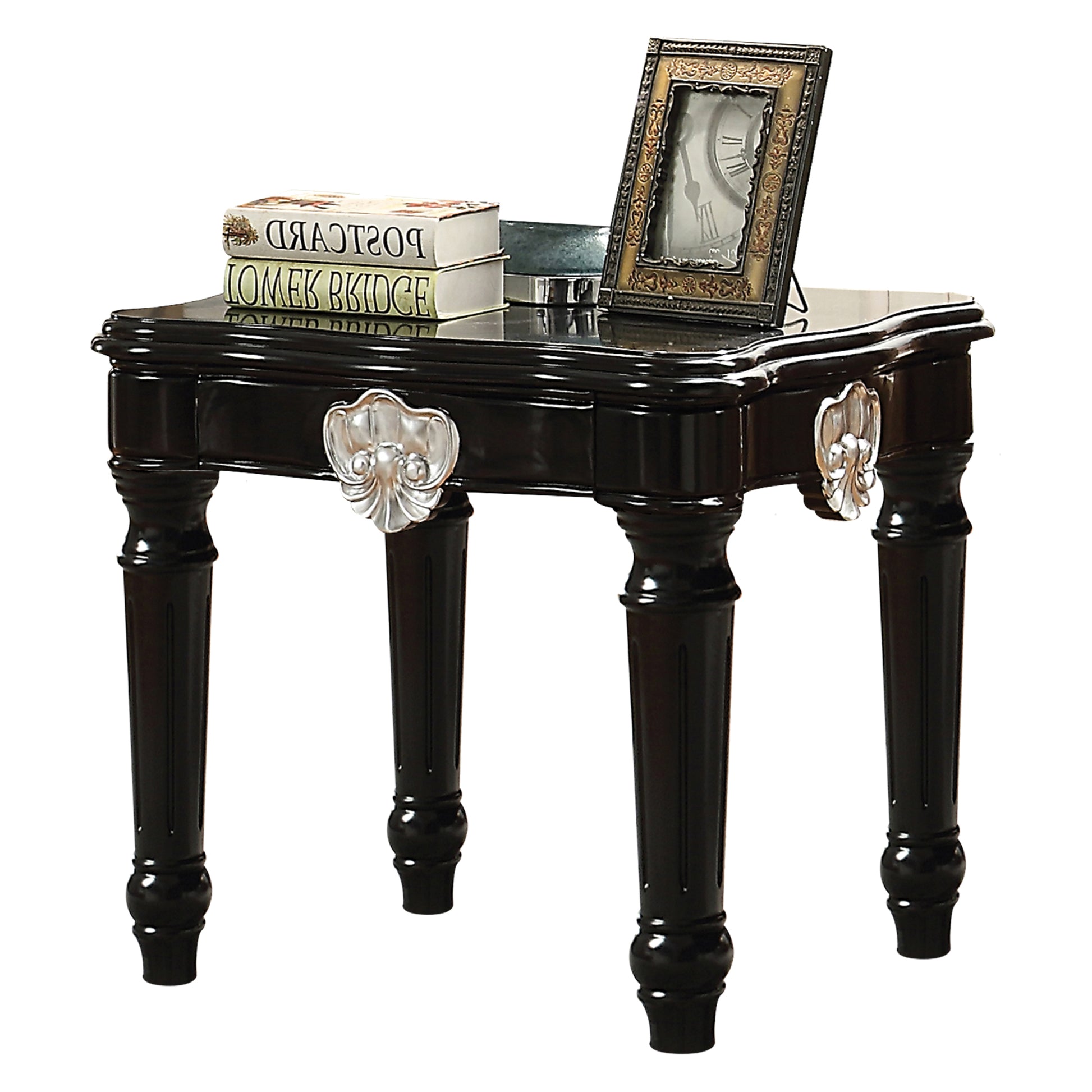 Black End Table With Turned Legs - Black Primary
