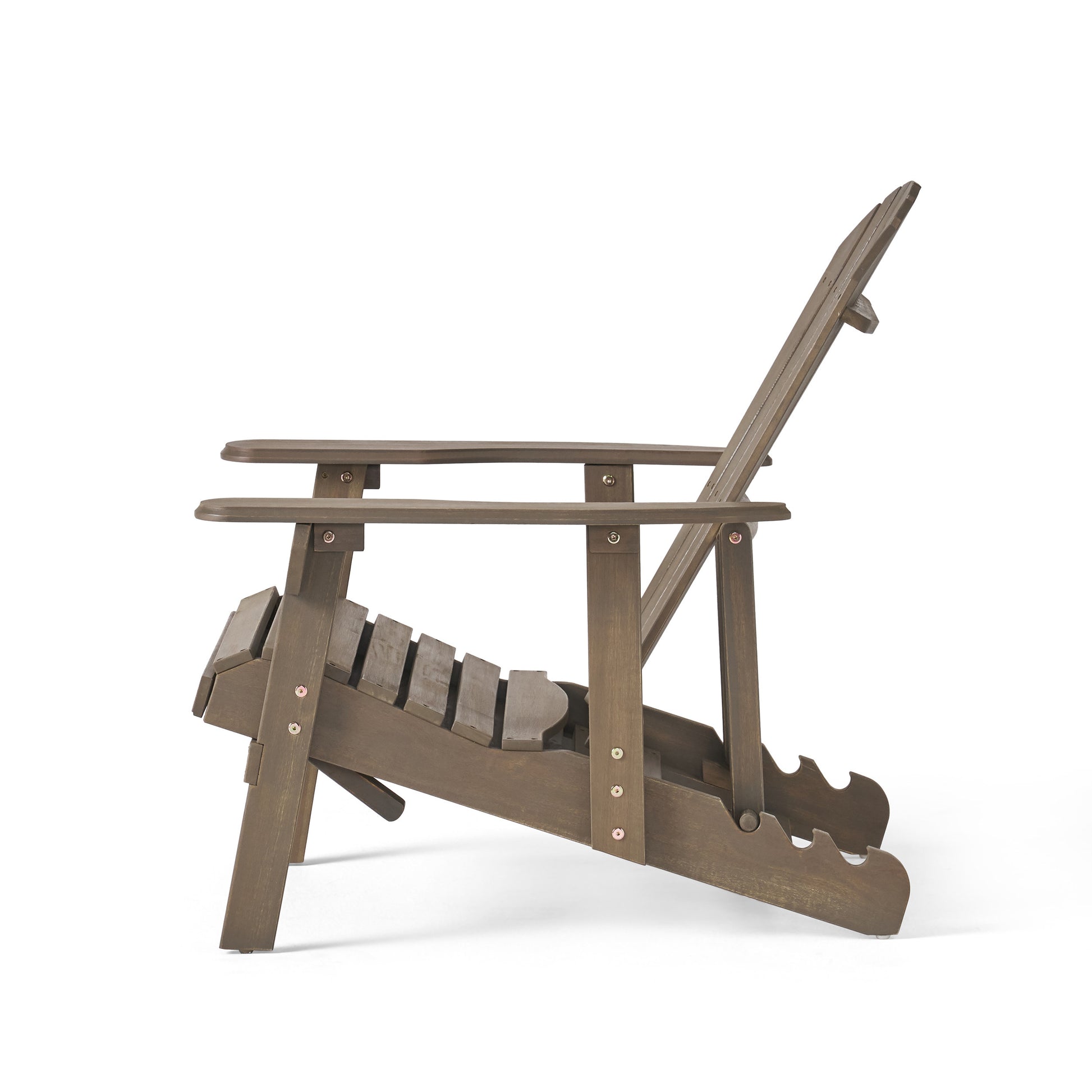 Malibu Reclining Adirondack Chair Grey Acacia Wood