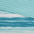 6 Piece Printed Quilt Set With Throw Pillows Aqua Full Queen Full Aqua Cotton