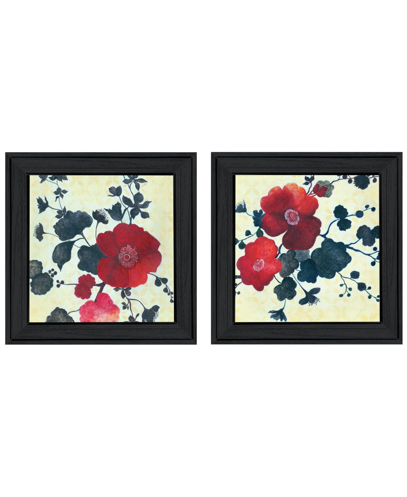 "Japanese Blossoms I" Framed Wall Art For Living Room, Wall Art Print For Home Decor, Bedroom Wall Art By Jg Studio Multicolor Wood Paper