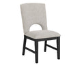 2Pc Set Modern Side Chair Upholstered Seat Black Finish Dining Room Wooden Fabric Wood Furniture Black Modern Dining Chairs Set Of 2 Wood