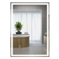 Homcom Dimmable Bathroom Mirror With Led Lights, 3 Colors & Memory Function Silver Tempered Glass