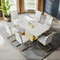 Mdf Dining Table,Panel Stainless Steel Polished Gold Plated Bar, Need To Hit Copper Nails,Table Size: 62.99