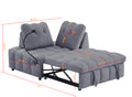 Modern Sofa Velvet Pull Out Bed,Independently Removable Backrest, Have Usb Port And Swivel Phone Stand ,Gray Gray Wood Velvet 2 Seat
