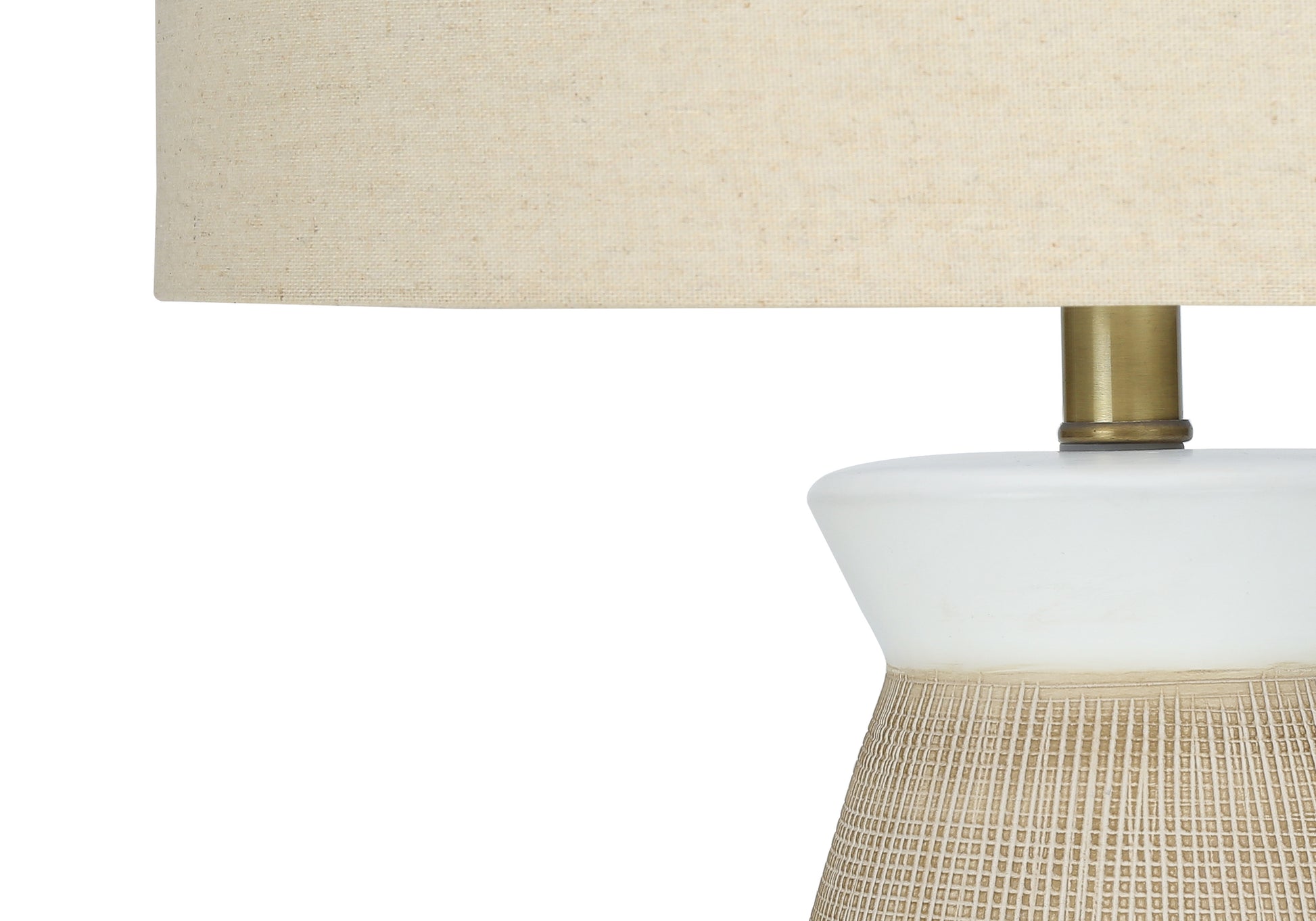 Lighting, 27"H, Table Lamp, Cream Ceramic, Beige Shade, Contemporary Cream Ceramic