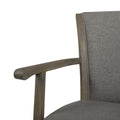 Williams 31In Swivel Bar Stool With Armrests, Heathered Grey Linen Gray Foam Linen