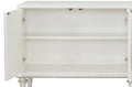 Ansaldo Console Cabinet, Pearl White & Silver Shimmer Finish Ac02506 White Wood