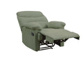 Sage Motion Recliner With Pillow Top Arms Sage Microfiber Manual Handle Wood Primary Living Space Tight Back Handle Pillow Top Arms Fabric Metal