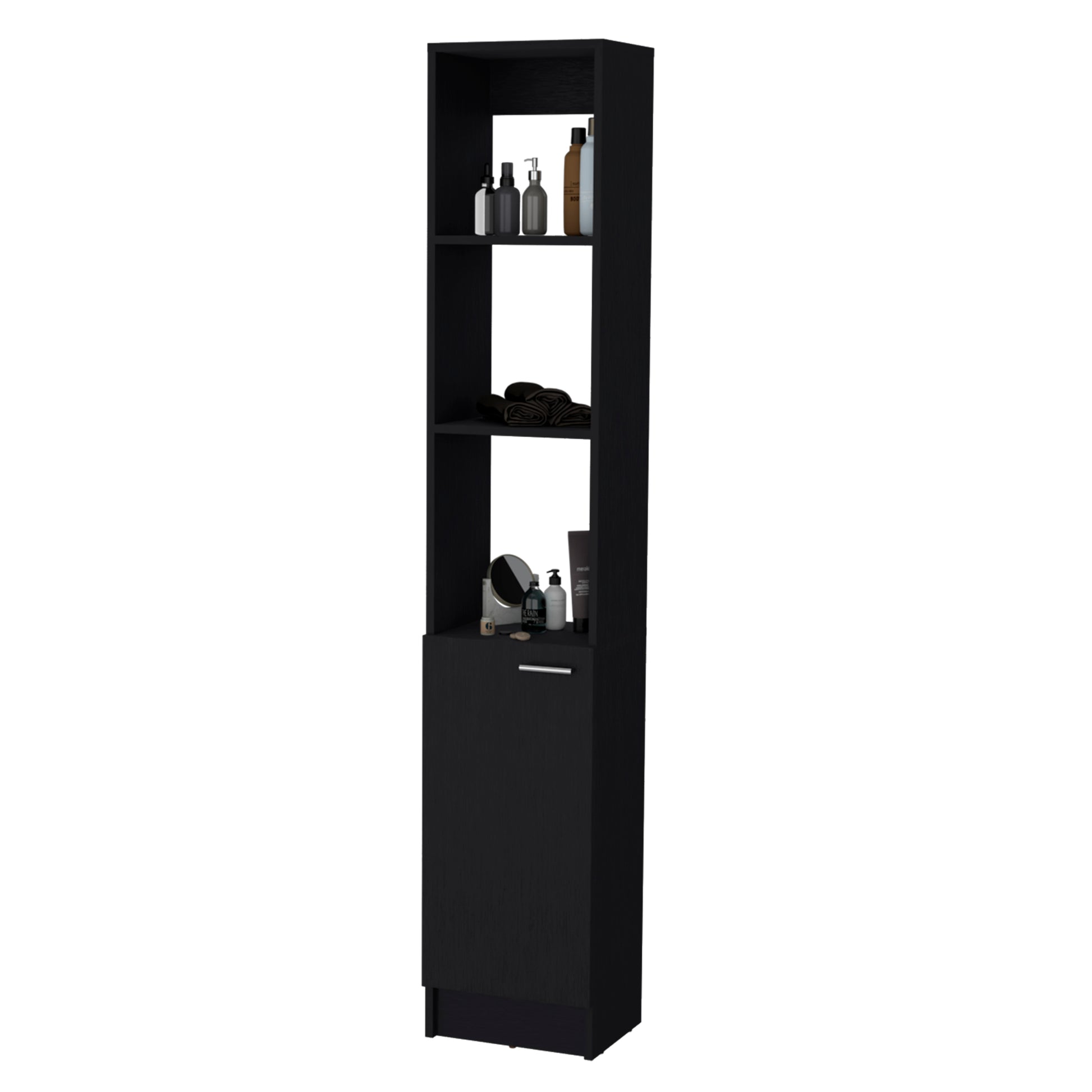 Brenda Linen Cabinet With 1 Door, 3 Open Shelves
