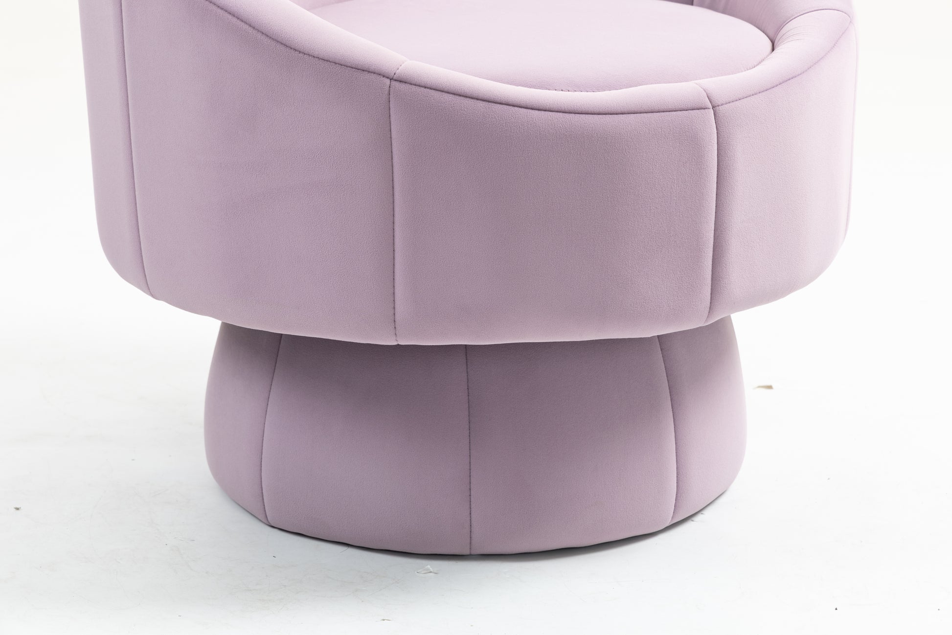 Mid Century Modern Accent Chair With Wood Frame, Upholstered Living Room Chairs With Waist Cushion, Reading Armchair For Bedroom Sunroom Purple Velvet