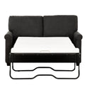 Convertible Twin Sleeper Sofa With Usb Ports, Modern Upholstered Sofa Bed, Living Room 2 Seater Sofa Loveseat, Dark Gray Dark Gray Polyester Wood Primary Living Space Medium Firm Cushion Back Heavy Duty Modern Rolled Arms Plywood Metal 2 Seat