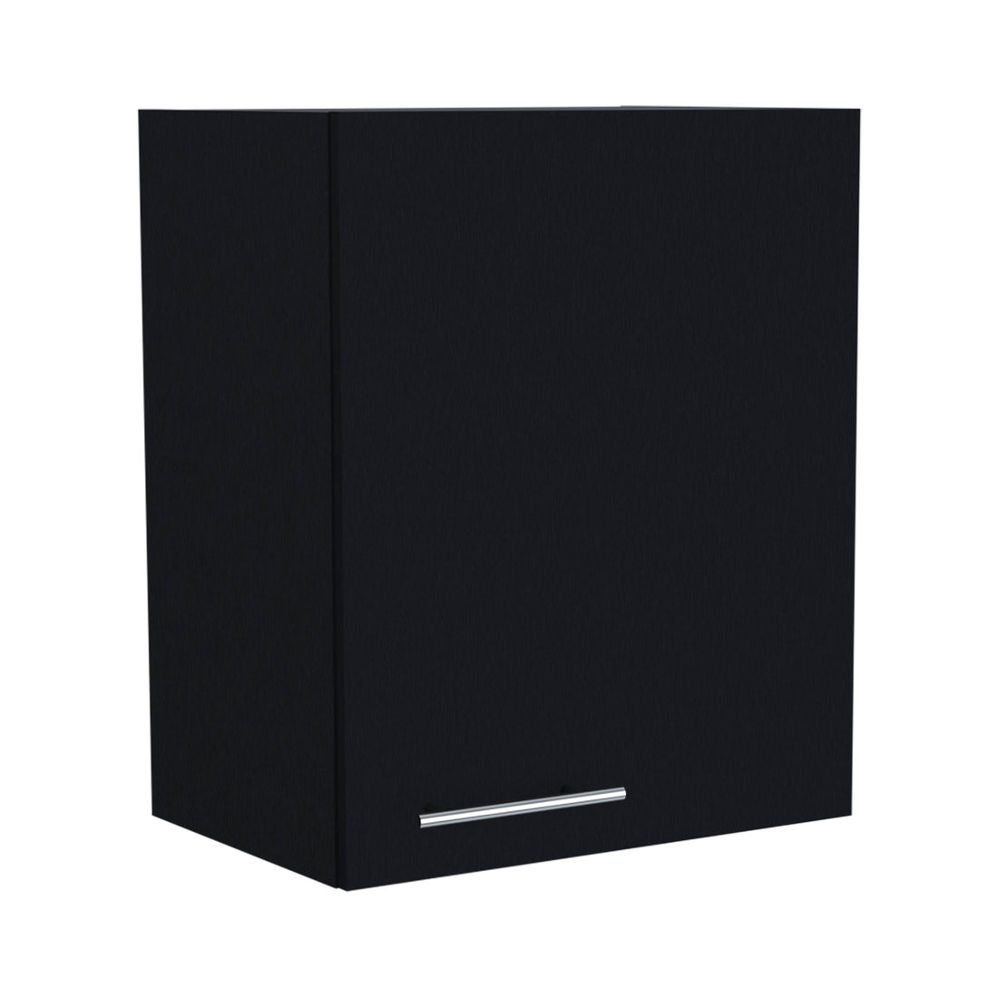 Manchester 20" Wide One Door And Two Shelves Wall Cabinet Black Dining Room Modern Particle Board