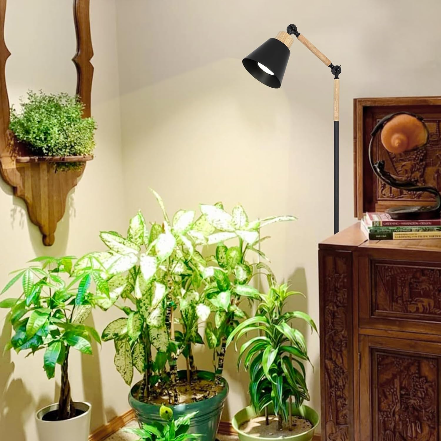 grow lights for indoor plants full spectrum Grow Lights For Indoor Plants Full Spectrum, Plant Lights For Indoor Growing With 20W Cob Grow Light Blub, 4 8 12H Timer, Standing Tall Grow Lamp For