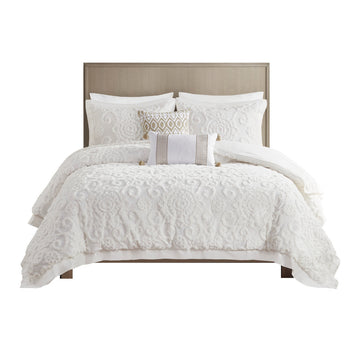 Comforter Mini Set Ivory Full Queen Full Ivory Cotton