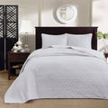 Reversible Bedspread Set White Full White Cotton