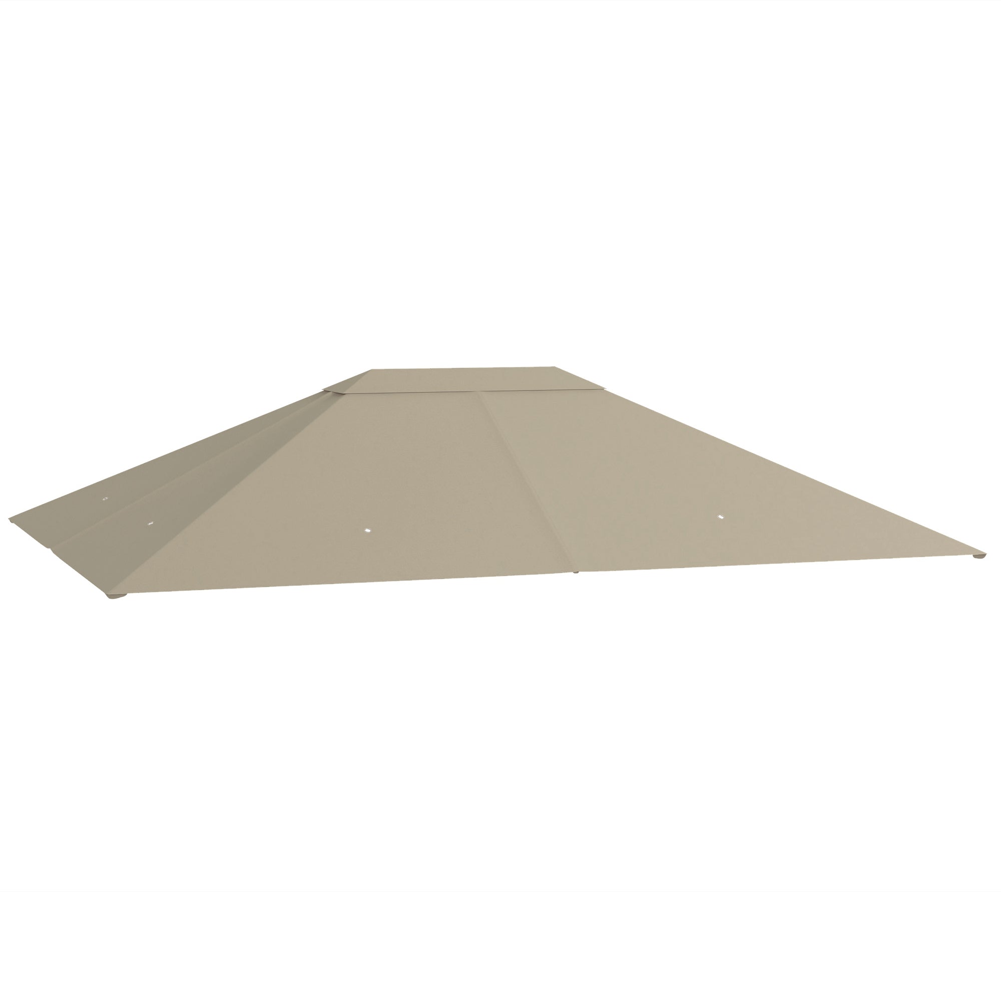 Outsunny 10' X 13' Gazebo Canopy Replacement, Outdoor Gazebo Cover Top Roof Replacement With Vents And Drain Holes, Top Cover Only , Khaki Brown Polyester