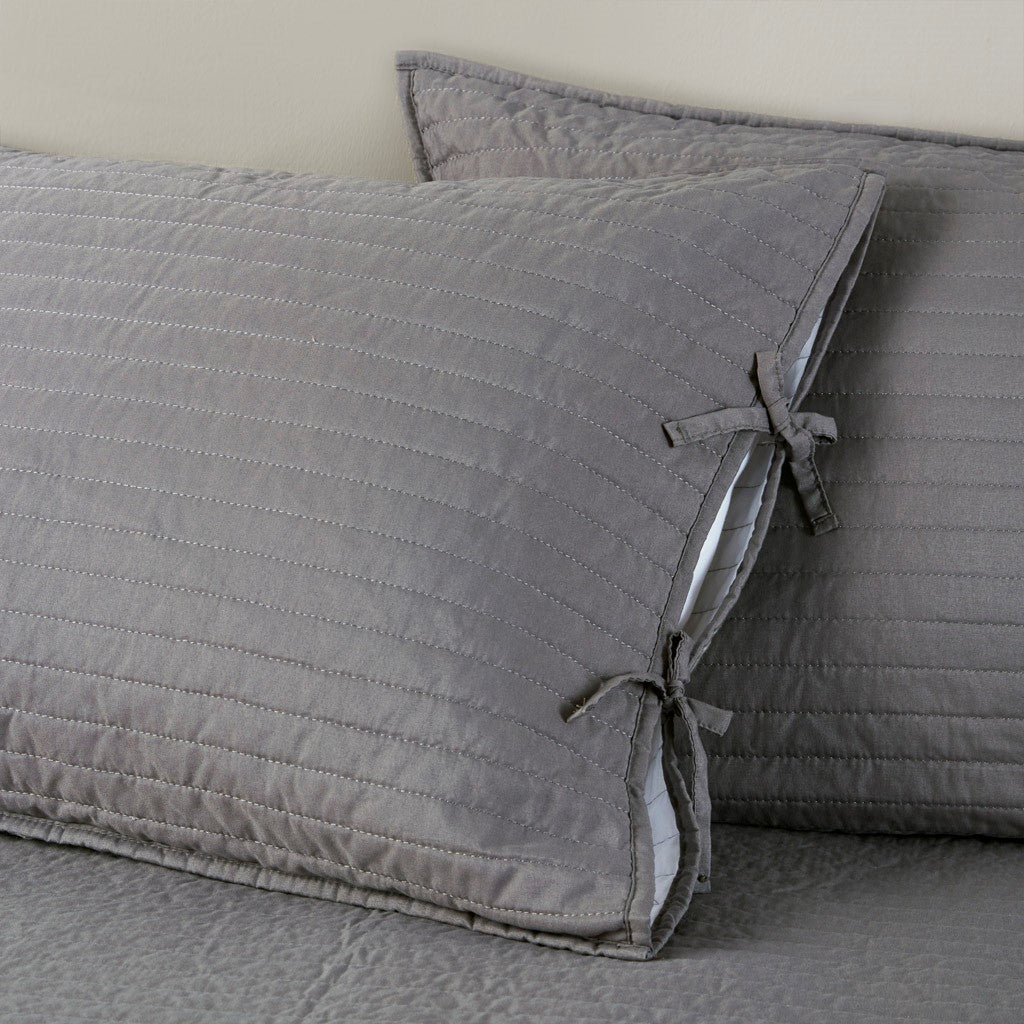 6 Piece Reversible Plaid Daybed Cover Set Grey Daybed Grey Polyester