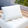Outdoor Modular Sofa, With Aluminum Structure, Support Cushion And Back Cushion Cover Removable, Fade Resistant, Waterproof Sofa Cover Included,Beige The Ratebased On A Single Piece Beige Aluminium 1 Seat