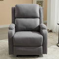 Best Choice Recliner Chair Living Room Reclining Sofa Chair, Home Theater Seating Modern Recliner, Manual Recliner Sofa Chair For Living Room Office Apartment, Easy To Reach Side Button Gray Gray Pu Leather