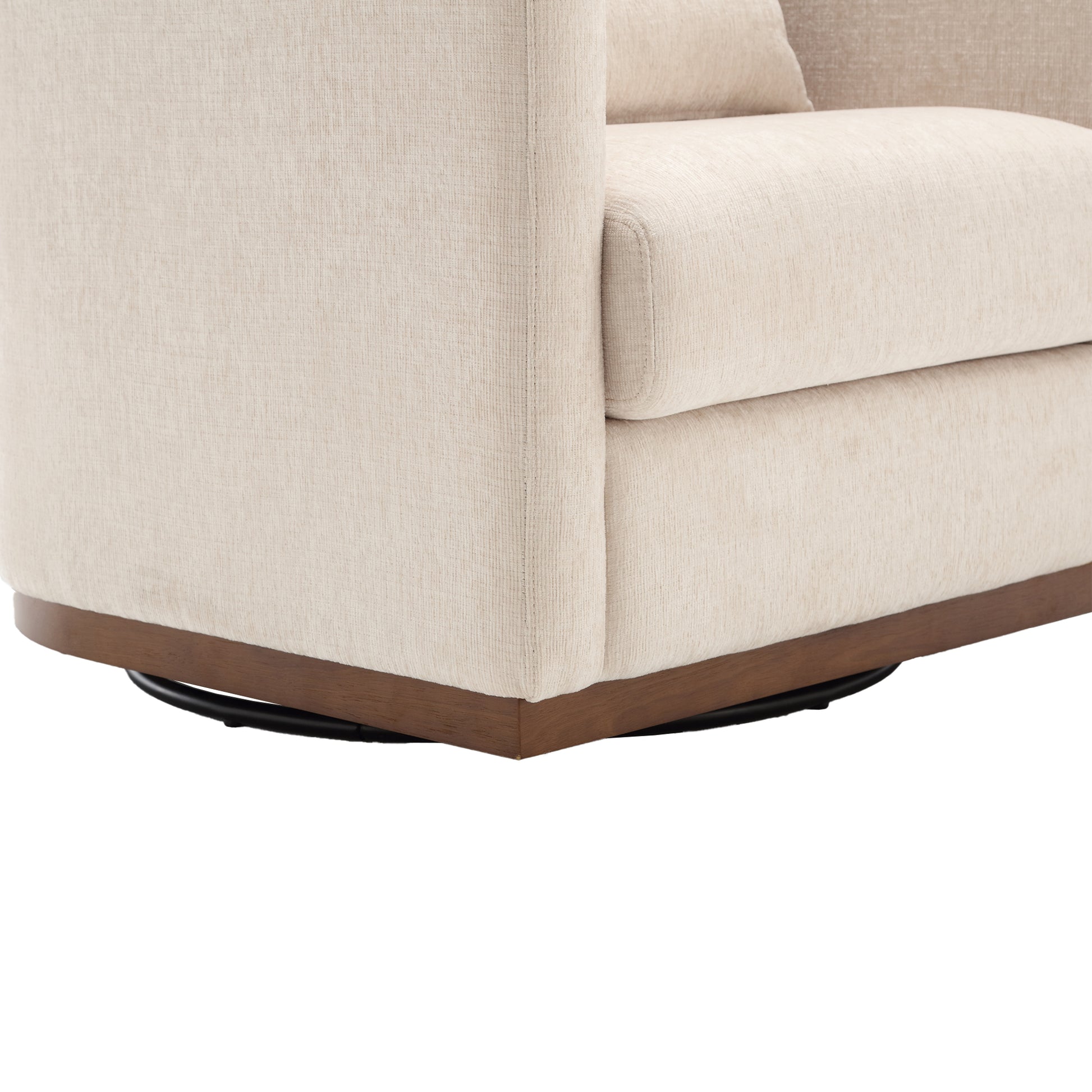 Coolmore Swivel Barrel Chair, Comfy Round Accent Sofa Chair For Living Room, 360 Degree Swivel Barrel Club Chair, Leisure Arm Chair For Nursery, Hotel, Bedroom, Office, Lounge Beige Chenille Beige Primary Living Space Foam Chenille
