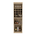 Being Kava Bar Cabinet, Double Door, Two Shelves, Sixteen Built In Wine Rack Light Pine Beige Particle Board Particle Board