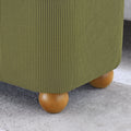 Flannelette Fabric Storage Ottoman Bench, Cushioned Bed End Ottoman Bench With Storage And Seat, Suitable For Bedrooms, Living Rooms, And Entrance Passages Green 41.73