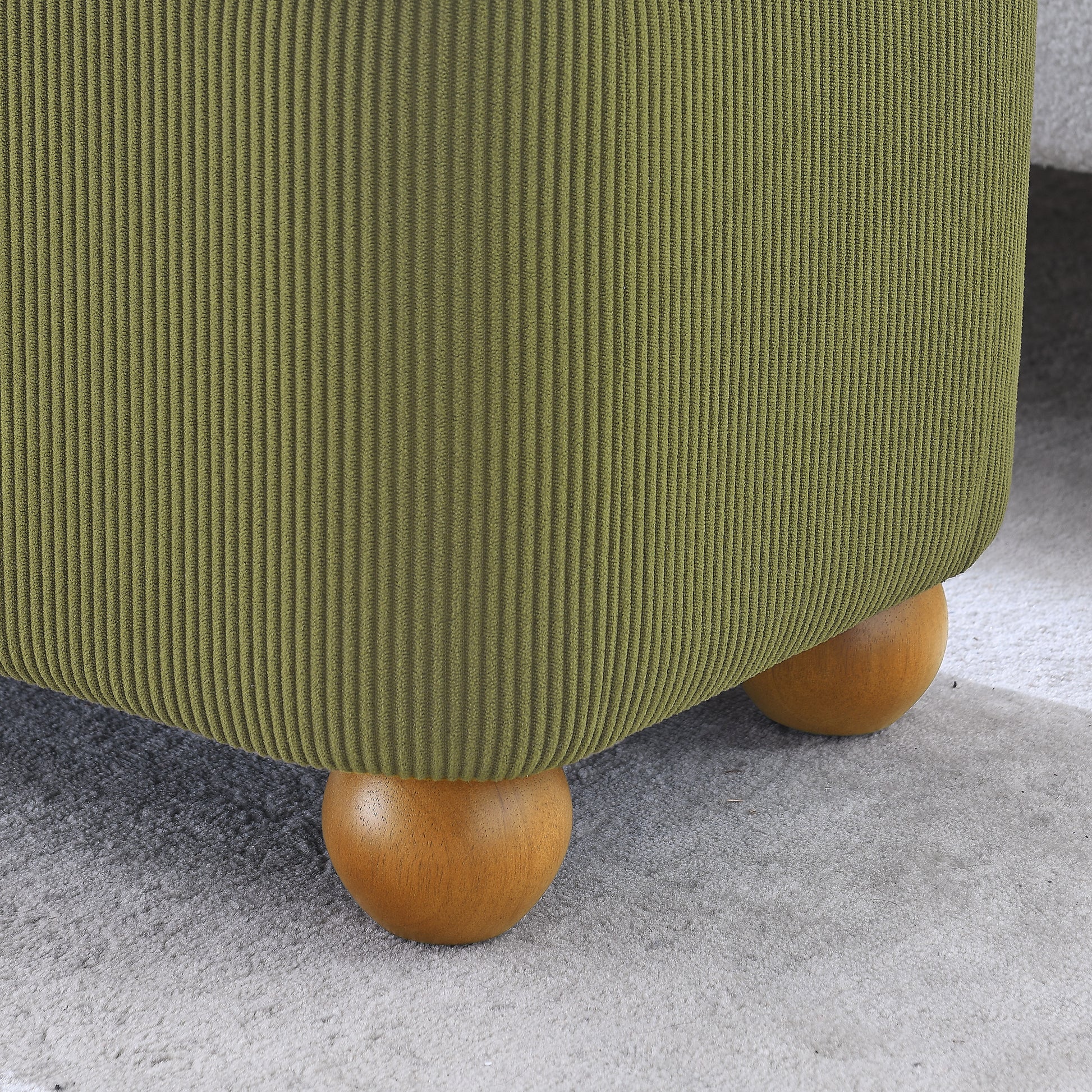 Flannelette Fabric Storage Ottoman Bench, Cushioned Bed End Ottoman Bench With Storage And Seat, Suitable For Bedrooms, Living Rooms, And Entrance Passages Green 41.73"*15.55"*17.71" Green Foam