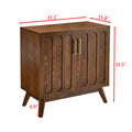 Mid Century Modern Fluted Sideboard Cabinet With Adjustable Shelves & Solid Wood Legs, Buffet Cabinet With Storage, Walnut Storage Cabinet For Living Room, Entryway, Hallway, Dining Room, Kitchen Walnut Solid Wood Mdf