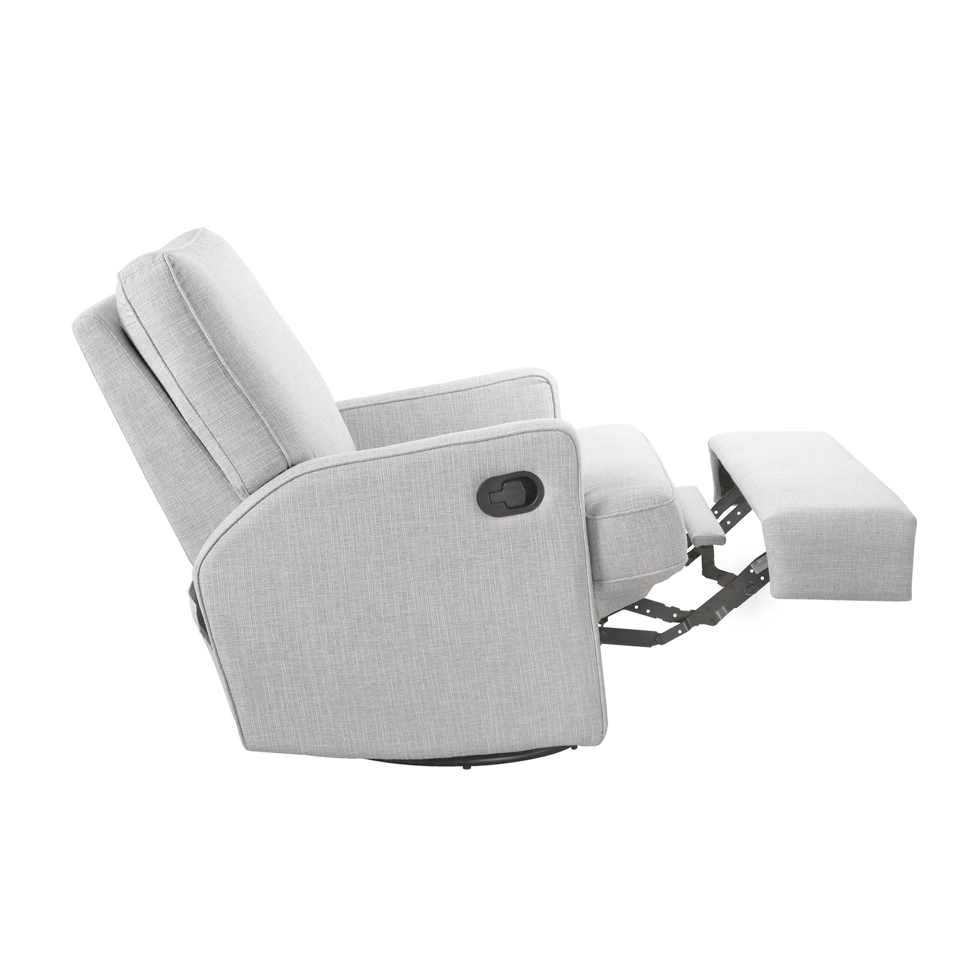 Tucker Swivel Recliner In Grey Grey Fabric