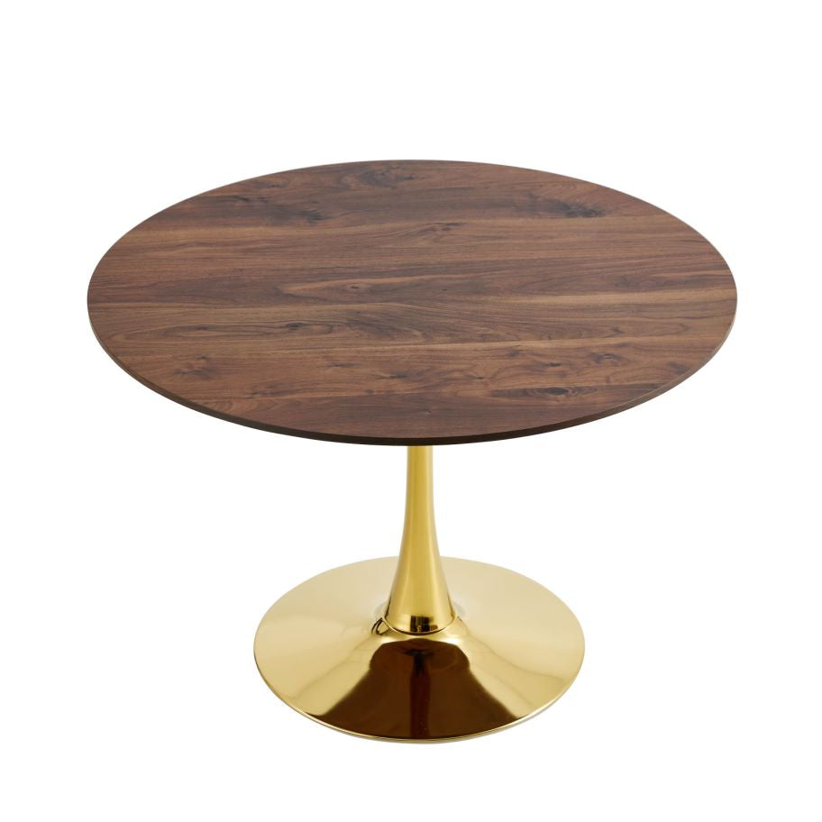 Tulip Dining Table ,Round, 80Cm Nature Wood, Dia 80, Golden Leground Table For 2 People 3 People ,1Pc Per Ctn Natural Wood Wash Mdf