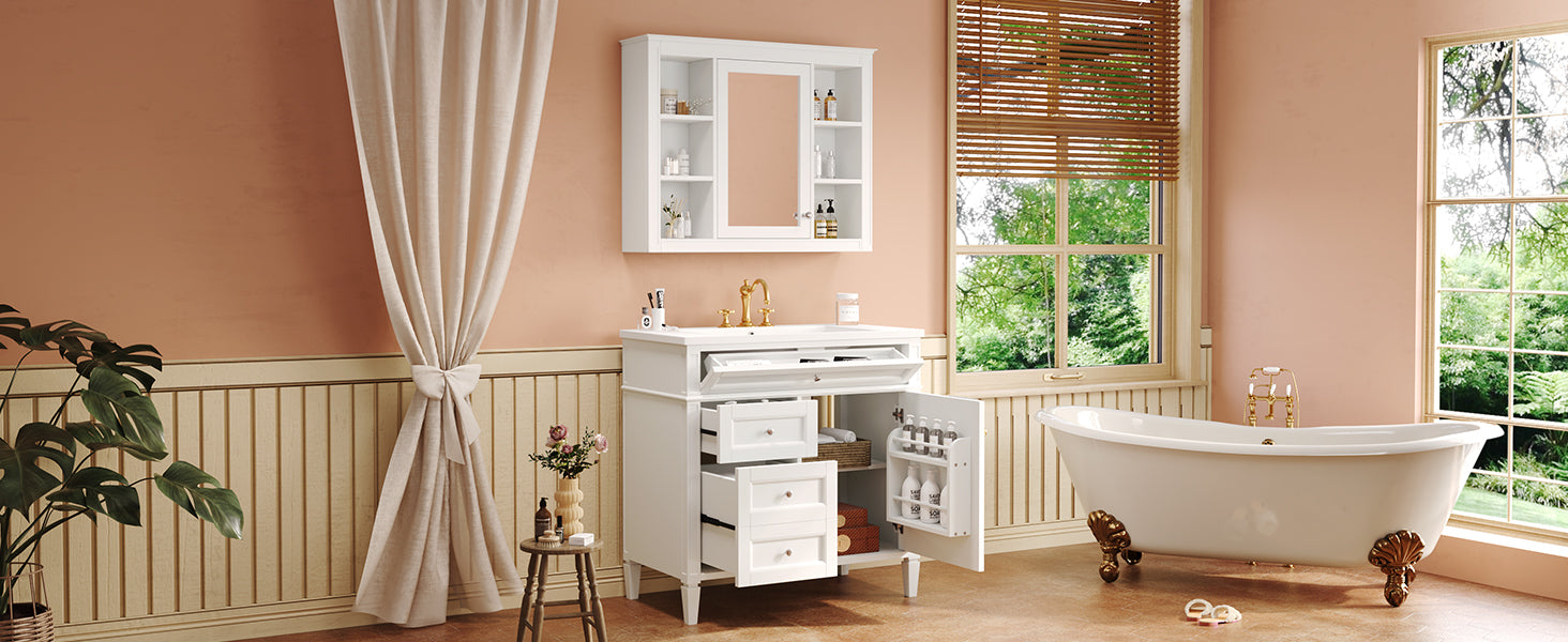 36'' Bathroom Vanity With Medicine Cabinet, Royal
