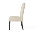 Harding Kd Tuft Dining Chair Natural Fabric