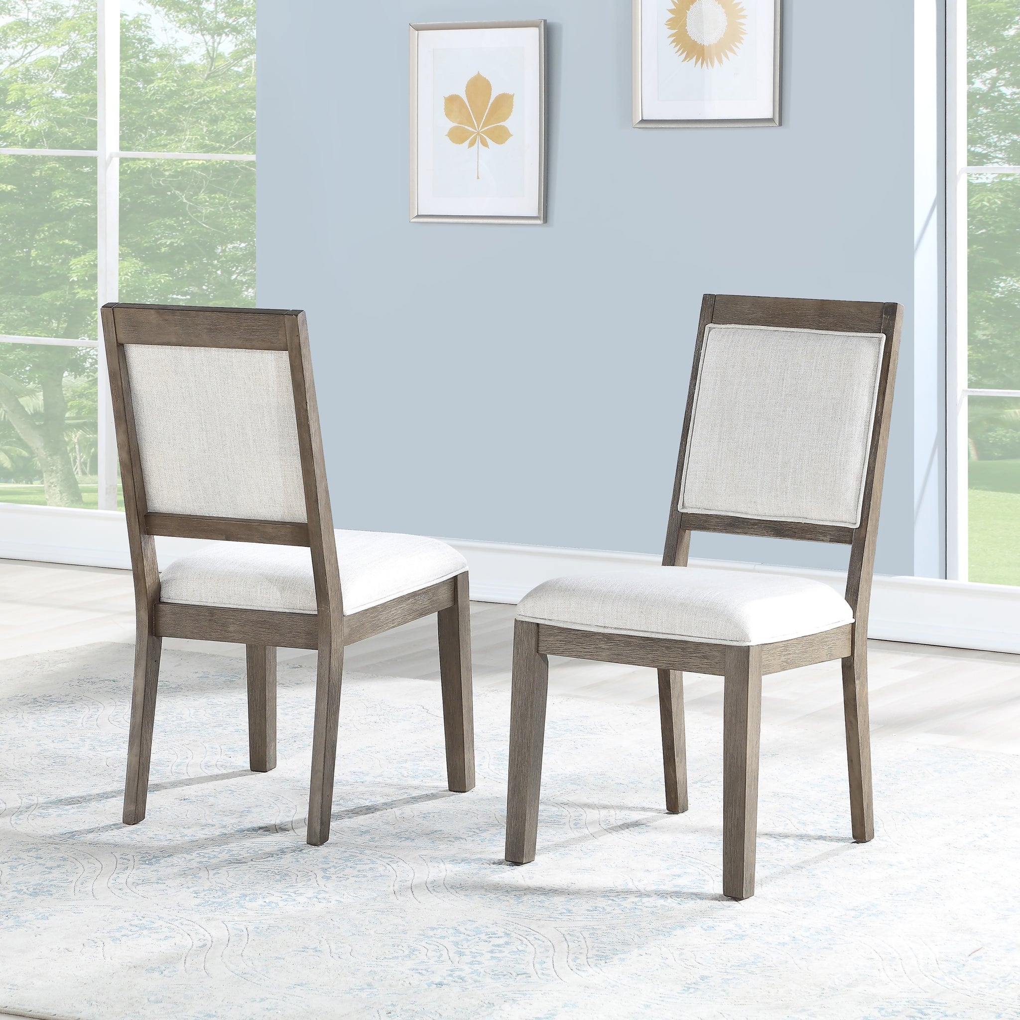 Molly Side Chair Set Of 2 Dark Gray Dark Gray Wood