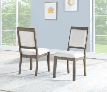 Molly Side Chair Set Of 2 Dark Gray Dark Gray Wood